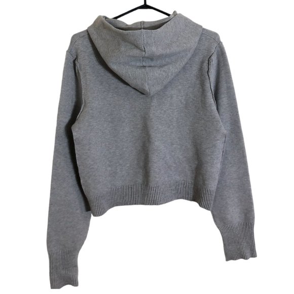Zara Gray Embellished Hoodie Sweater - Picture 6 of 9